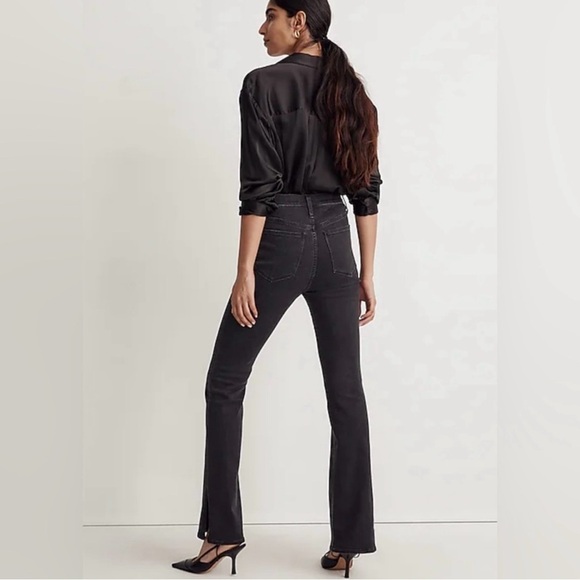 MADEWELL Denim Roadtripper Skinny Flare Black Jeans High Rise Size 23 - Picture 5 of 13
